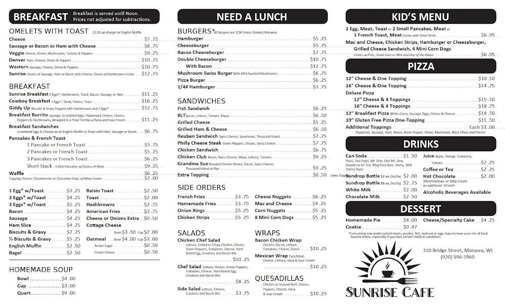 Sunrise Cafe Cheese