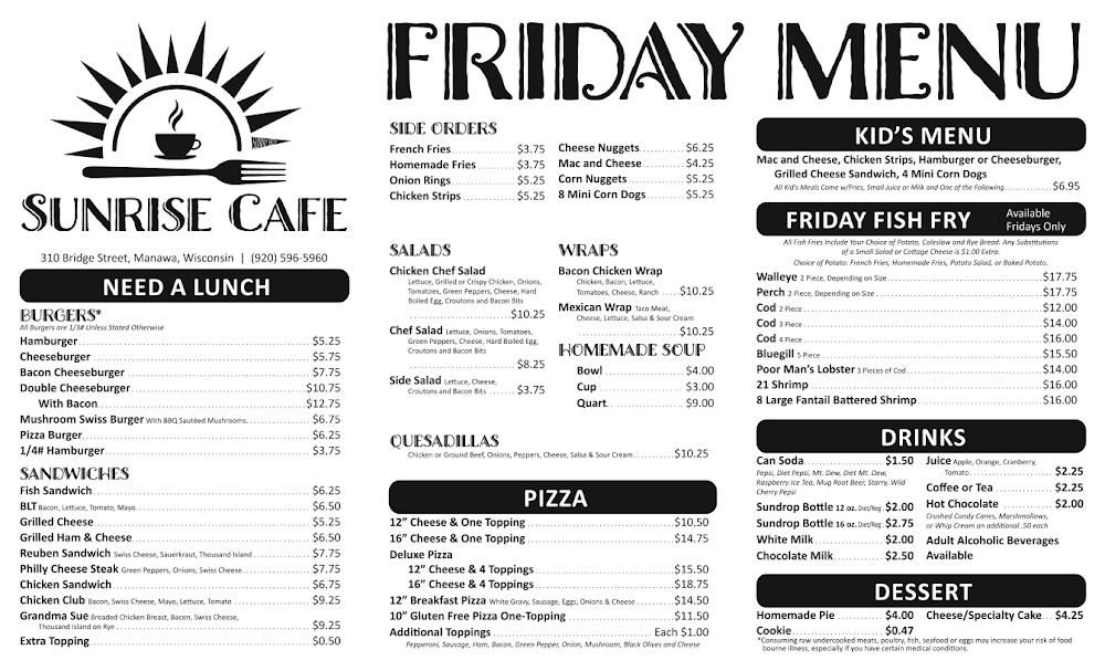 Sunrise Cafe Sausage Or Ham & Cheese